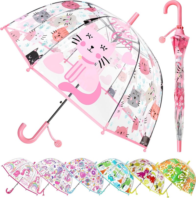 RONIARE Kids Umbrella Clear Bubble Umbrellas for Rain,Safety Dome Windproof Umbrella for Kid Girls and Boys - Image 1
